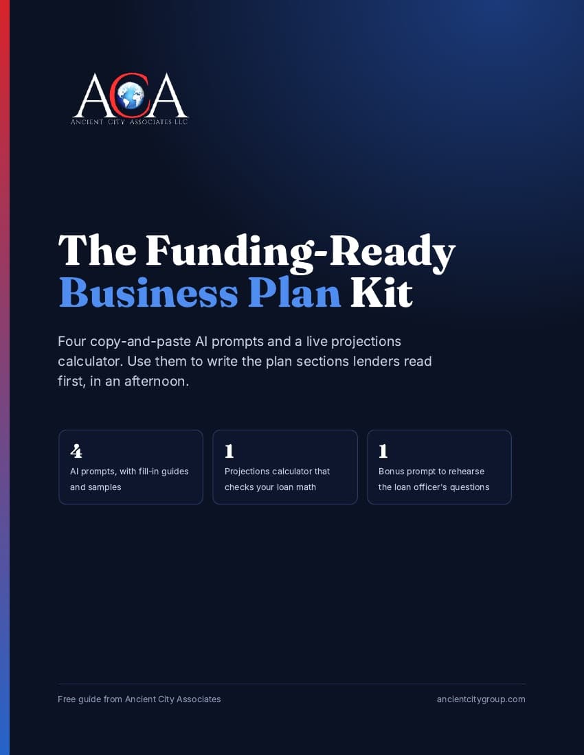 Cover of the Funding-Ready Business Plan Kit guide
